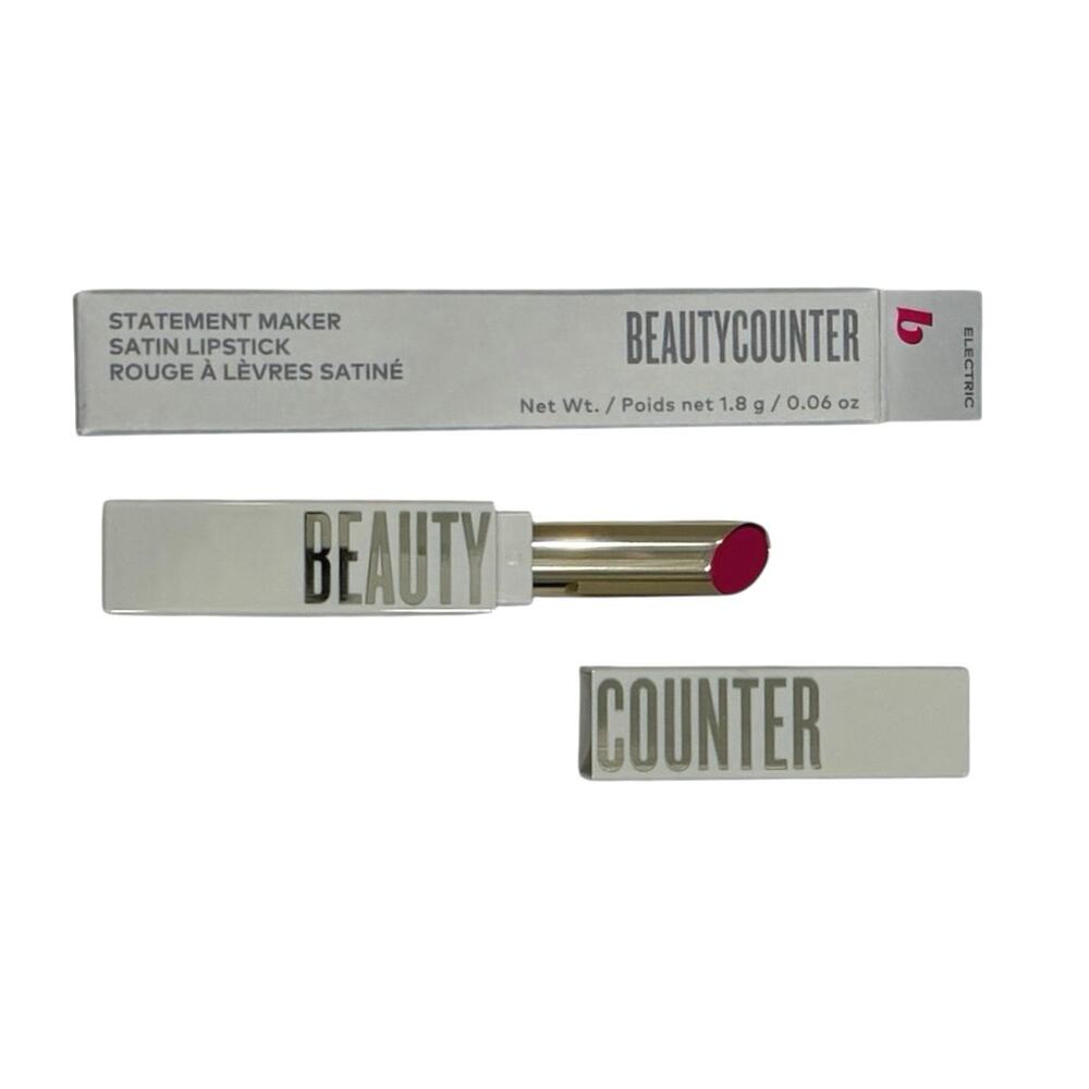 NIB Beautycounter Statement Maker Satin Lipstick in Electric